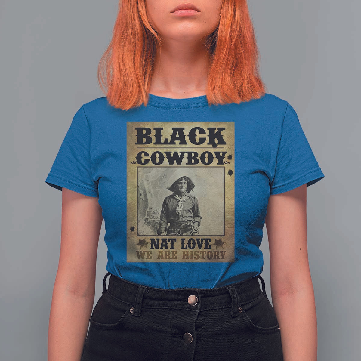 Black Cowboy Nat Love T Shirt For Women Black History Month