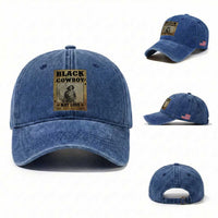 Black Cowboy Nat Love Washed Cotton Baseball Cap Black History Month