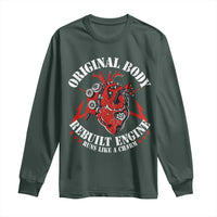 Funny Open Heart Surgery Recovery Survivor Long Sleeve Shirt Original Body Rebuilt Engine Runs Like A Charm