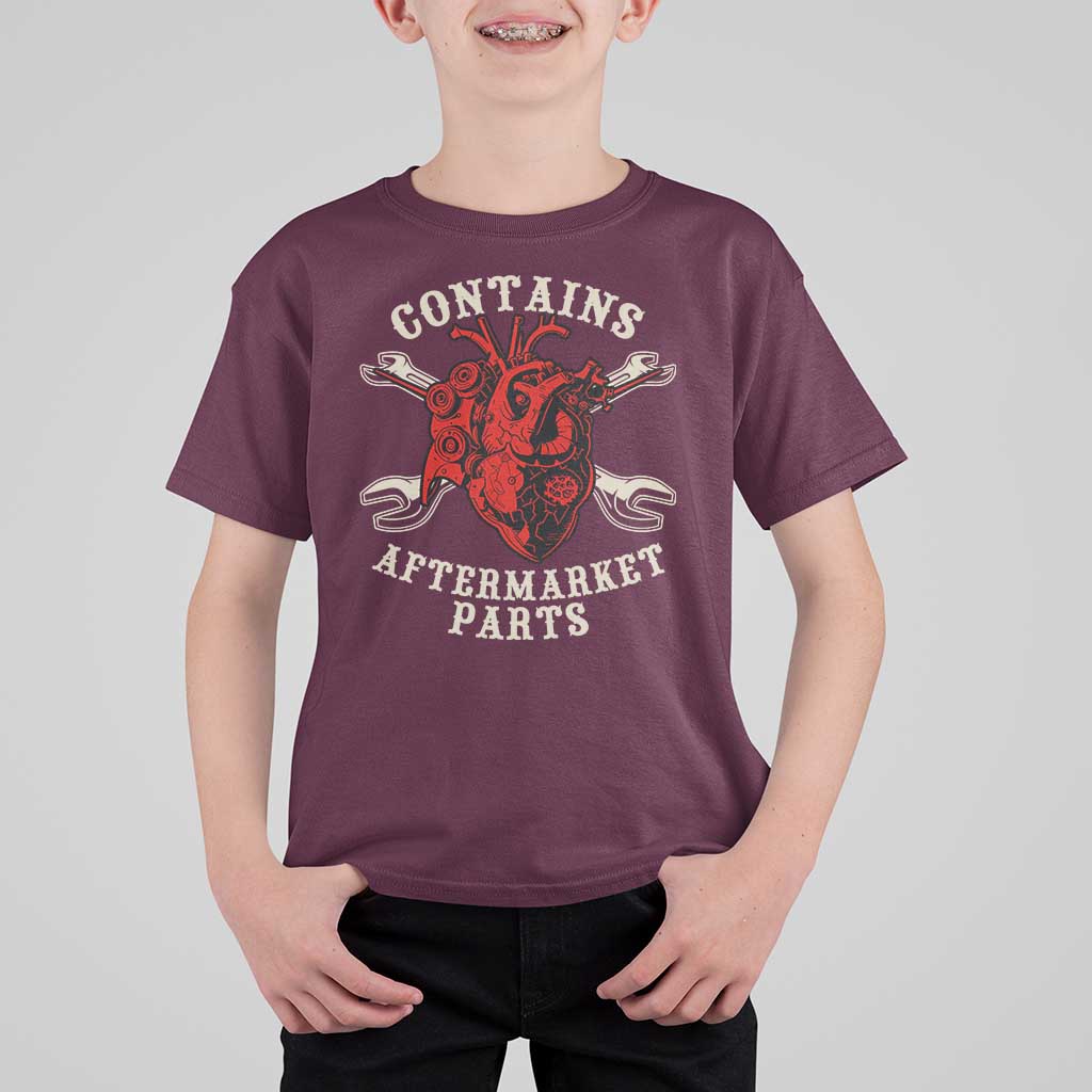 Funny Heart Surgery T Shirt For Kid Contains Aftermarket Parts