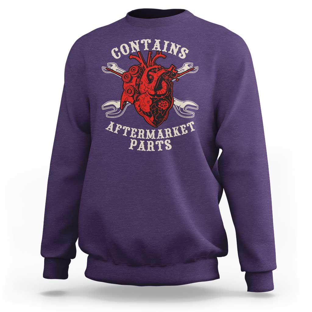 Funny Heart Surgery Sweatshirt Contains Aftermarket Parts