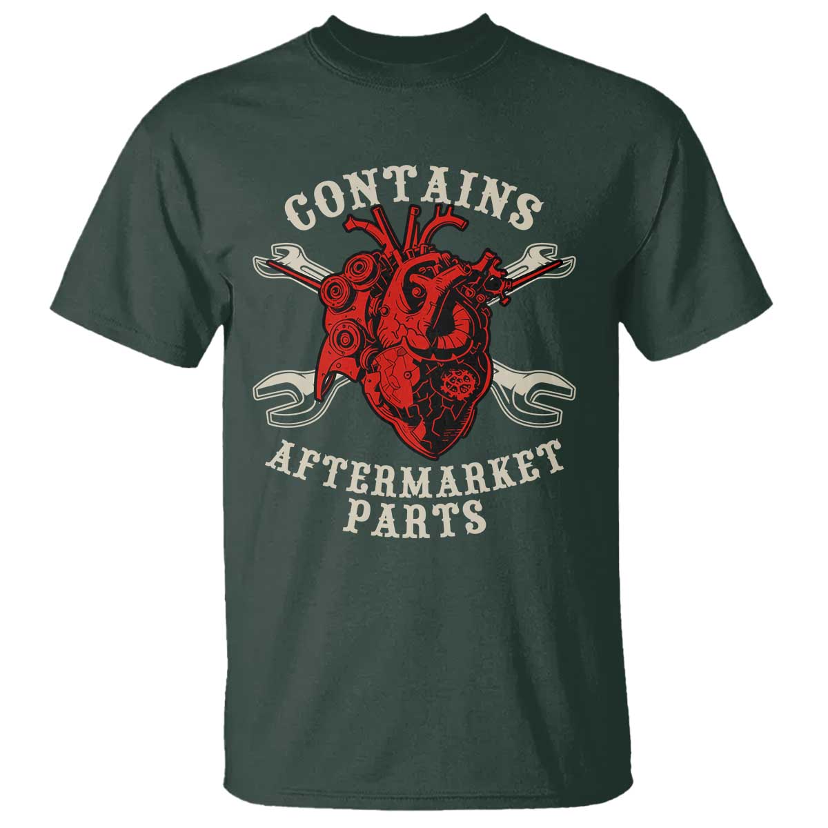 Funny Heart Surgery T Shirt Contains Aftermarket Parts
