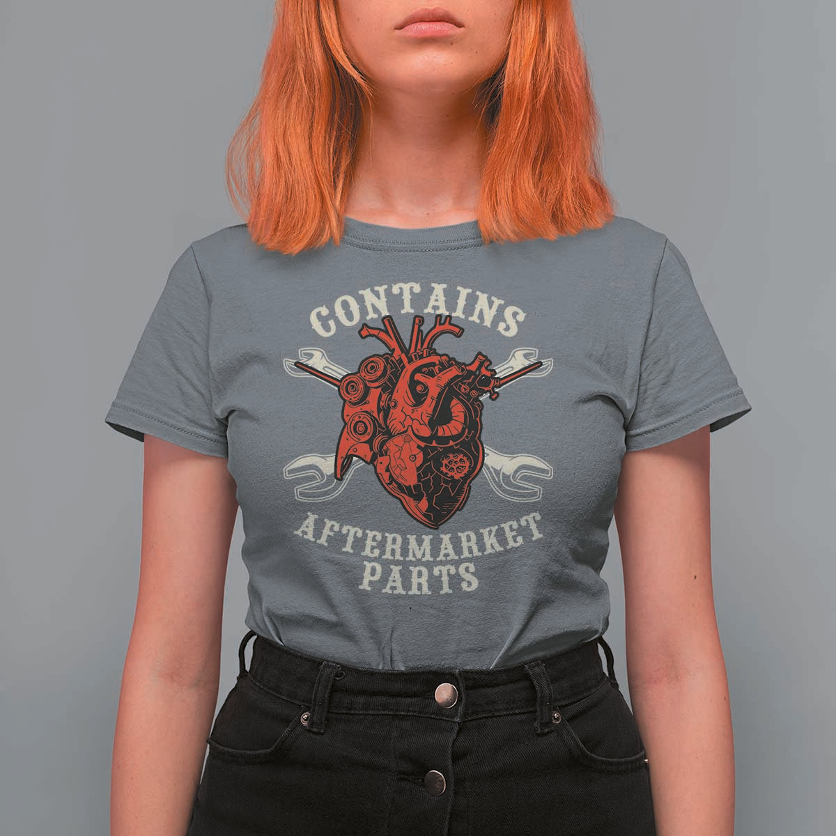 Funny Heart Surgery T Shirt For Women Contains Aftermarket Parts