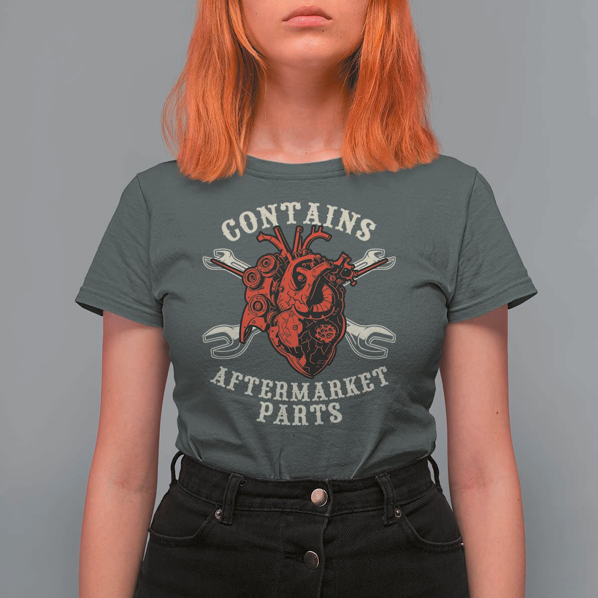 Funny Heart Surgery T Shirt For Women Contains Aftermarket Parts