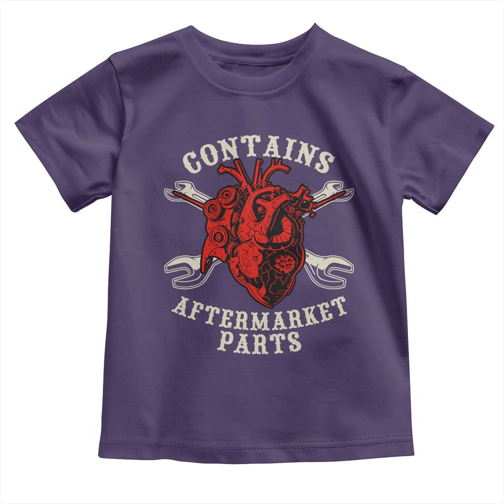 Funny Heart Surgery Toddler T Shirt Contains Aftermarket Parts