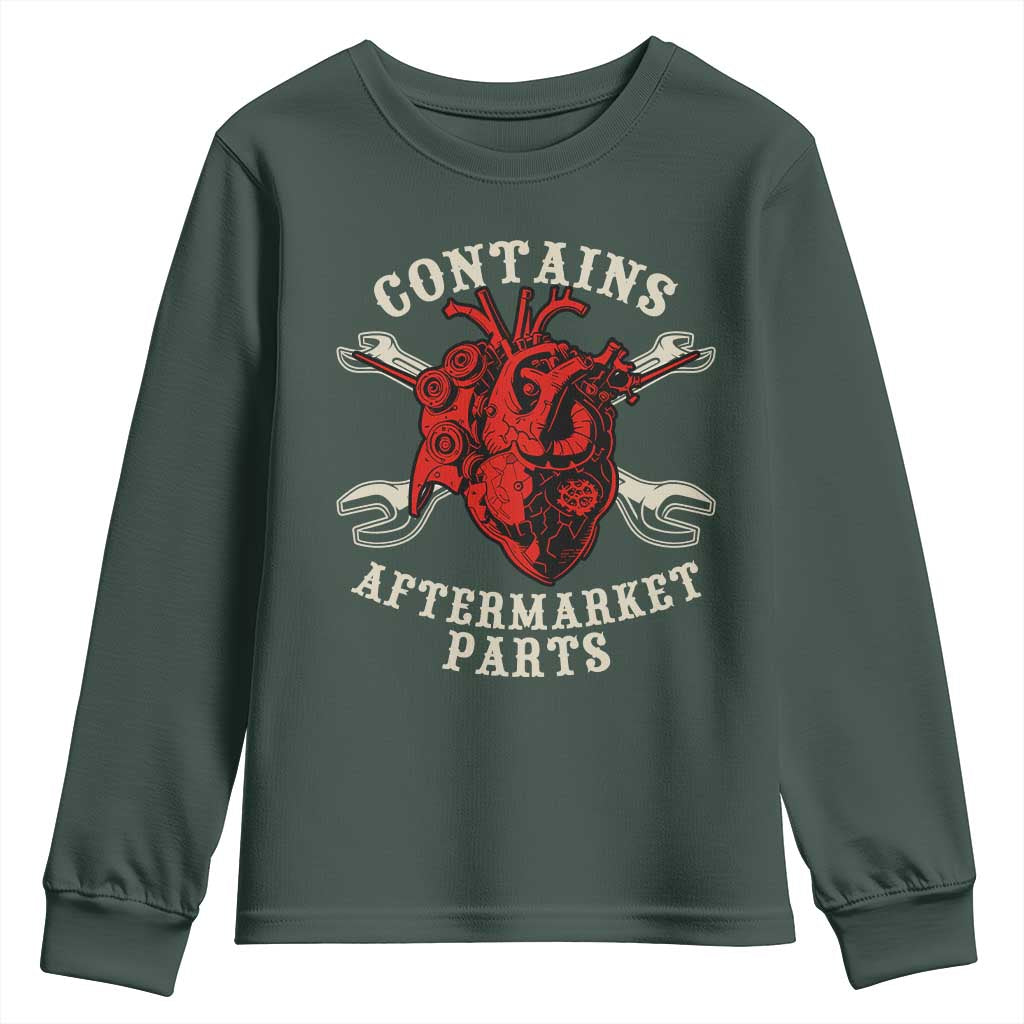 Funny Heart Surgery Youth Sweatshirt Contains Aftermarket Parts