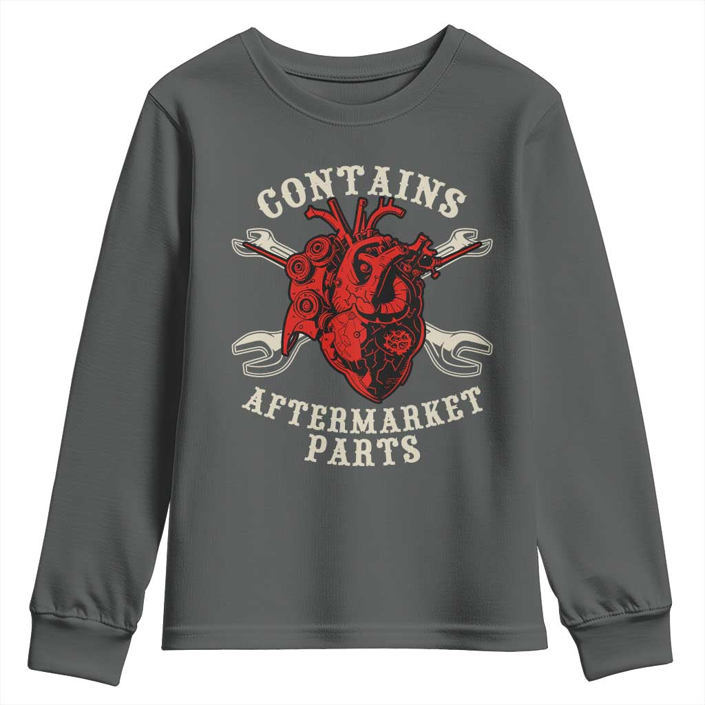 Funny Heart Surgery Youth Sweatshirt Contains Aftermarket Parts