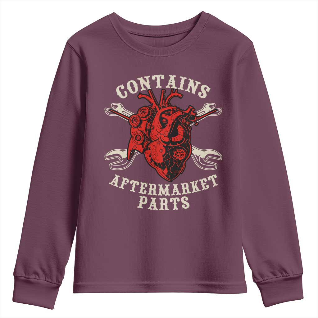 Funny Heart Surgery Youth Sweatshirt Contains Aftermarket Parts