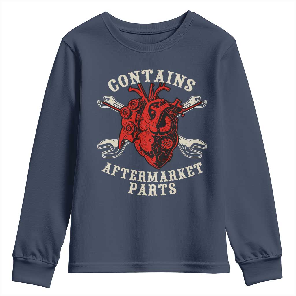 Funny Heart Surgery Youth Sweatshirt Contains Aftermarket Parts