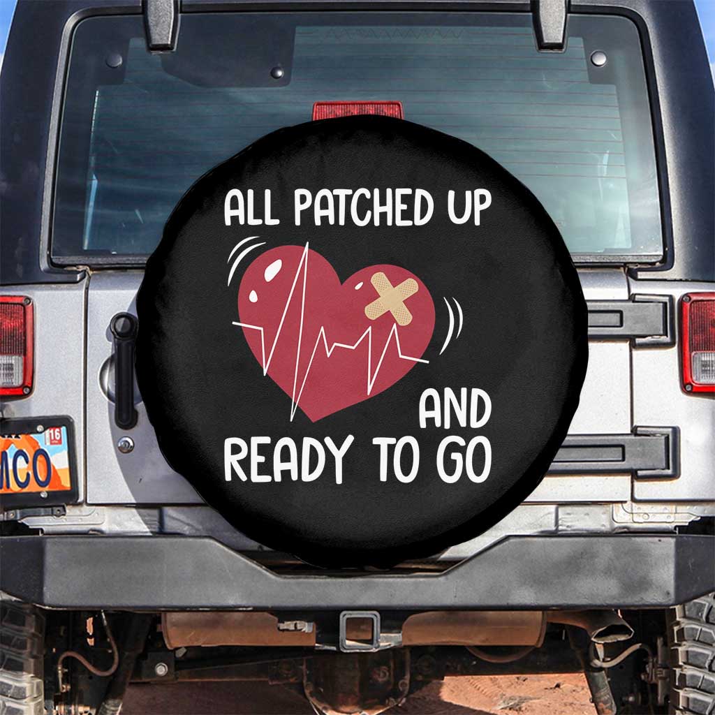 Funny Heart Surgery Recovery Survivor Spare Tire Cover All Patched Up And Ready To Go CHD Awareness