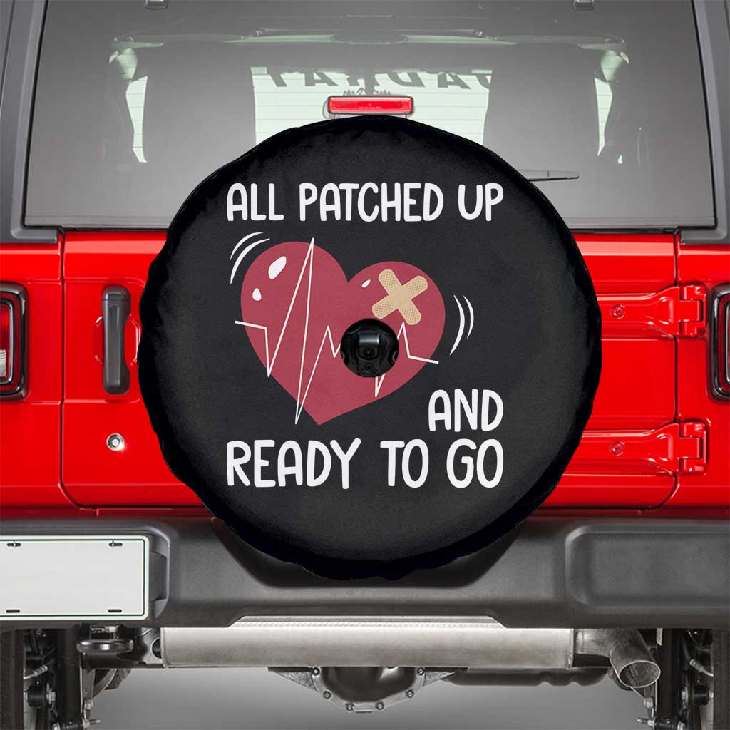 Funny Heart Surgery Recovery Survivor Spare Tire Cover All Patched Up And Ready To Go CHD Awareness