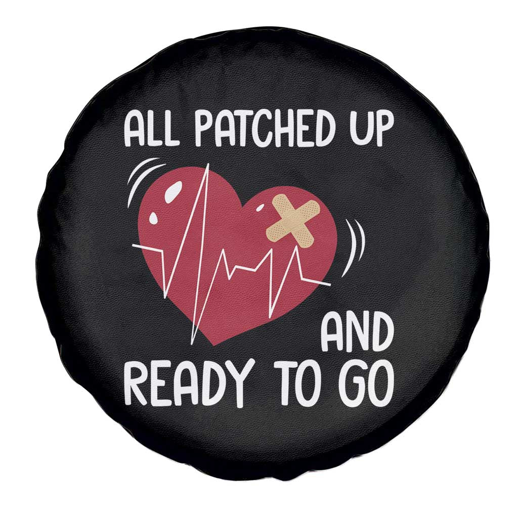 Funny Heart Surgery Recovery Survivor Spare Tire Cover All Patched Up And Ready To Go CHD Awareness