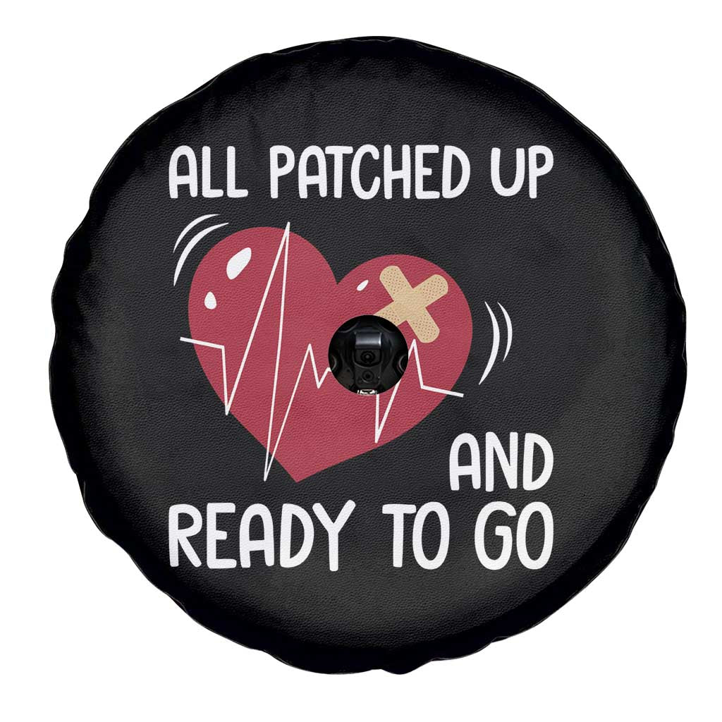 Funny Heart Surgery Recovery Survivor Spare Tire Cover All Patched Up And Ready To Go CHD Awareness