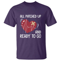 Funny Heart Surgery Recovery Survivor T Shirt All Patched Up And Ready To Go