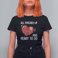 Funny Heart Surgery Recovery Survivor T Shirt For Women All Patched Up And Ready To Go