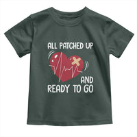 Funny Heart Surgery Recovery Survivor Toddler T Shirt All Patched Up And Ready To Go CHD Awareness