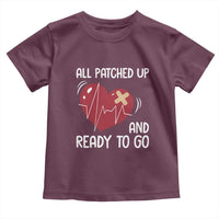 Funny Heart Surgery Recovery Survivor Toddler T Shirt All Patched Up And Ready To Go CHD Awareness