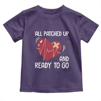 Funny Heart Surgery Recovery Survivor Toddler T Shirt All Patched Up And Ready To Go CHD Awareness