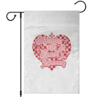 Mama Of A Heart Warrior Garden Flag CHD Awareness Retro Red Checkered Heart