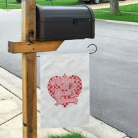 Mama Of A Heart Warrior Garden Flag CHD Awareness Retro Red Checkered Heart