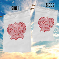 Mama Of A Heart Warrior Garden Flag CHD Awareness Retro Red Checkered Heart
