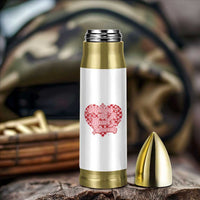 Mama Of A Heart Warrior Bullet Tumbler CHD Awareness Retro Red Checkered Heart
