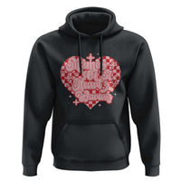 Mama Of A Heart Warrior Hoodie CHD Awareness Retro Red Checkered Heart