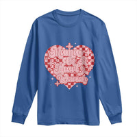 Mama Of A Heart Warrior Long Sleeve Shirt CHD Awareness Retro Red Checkered Heart