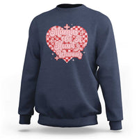 Mama Of A Heart Warrior Sweatshirt CHD Awareness Retro Red Checkered Heart