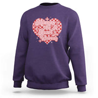 Mama Of A Heart Warrior Sweatshirt CHD Awareness Retro Red Checkered Heart