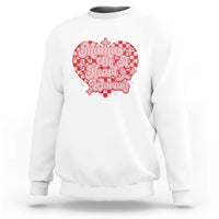 Mama Of A Heart Warrior Sweatshirt CHD Awareness Retro Red Checkered Heart