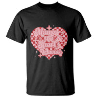 Mama Of A Heart Warrior T Shirt CHD Awareness Retro Red Checkered Heart