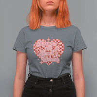 Mama Of A Heart Warrior T Shirt For Women CHD Awareness Retro Red Checkered Heart
