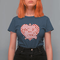Mama Of A Heart Warrior T Shirt For Women CHD Awareness Retro Red Checkered Heart