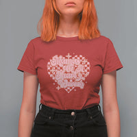 Mama Of A Heart Warrior T Shirt For Women CHD Awareness Retro Red Checkered Heart