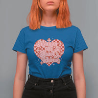 Mama Of A Heart Warrior T Shirt For Women CHD Awareness Retro Red Checkered Heart