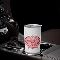 Mama Of A Heart Warrior Tumbler Cup CHD Awareness Retro Red Checkered Heart