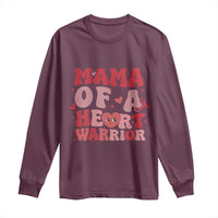 Mama Of A Heart Warrior Long Sleeve Shirt Congenital Heart Disease CHD Awareness