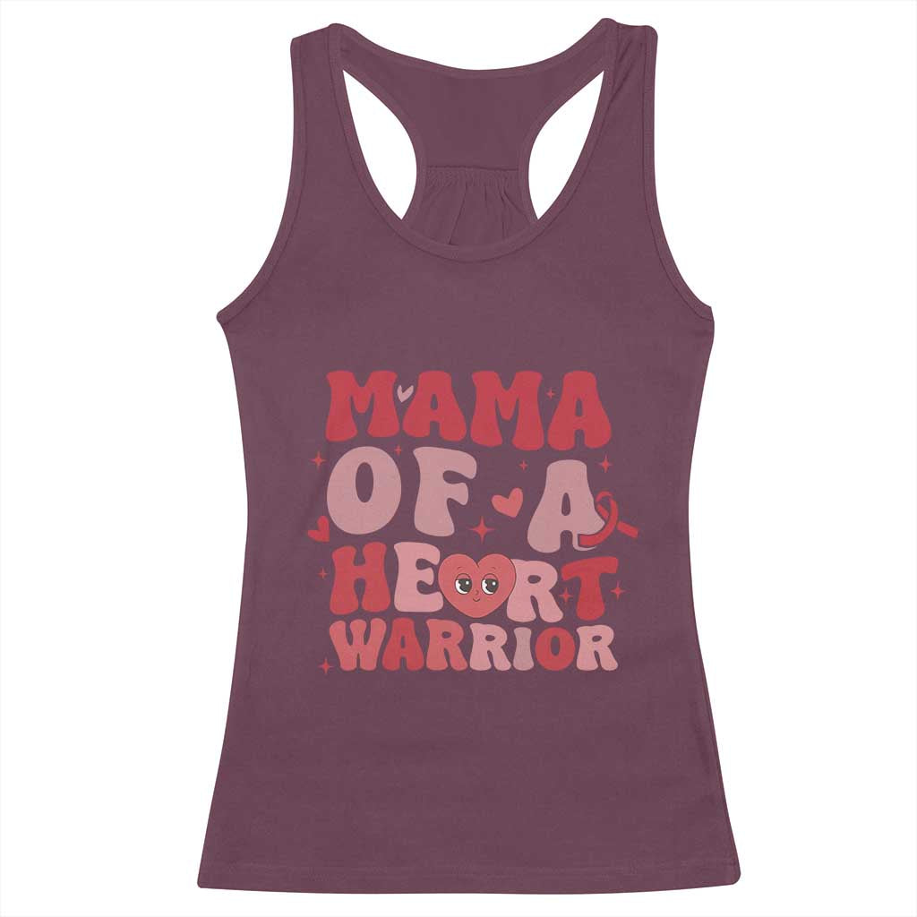 Mama Of A Heart Warrior Racerback Tank Top Congenital Heart Disease CHD Awareness