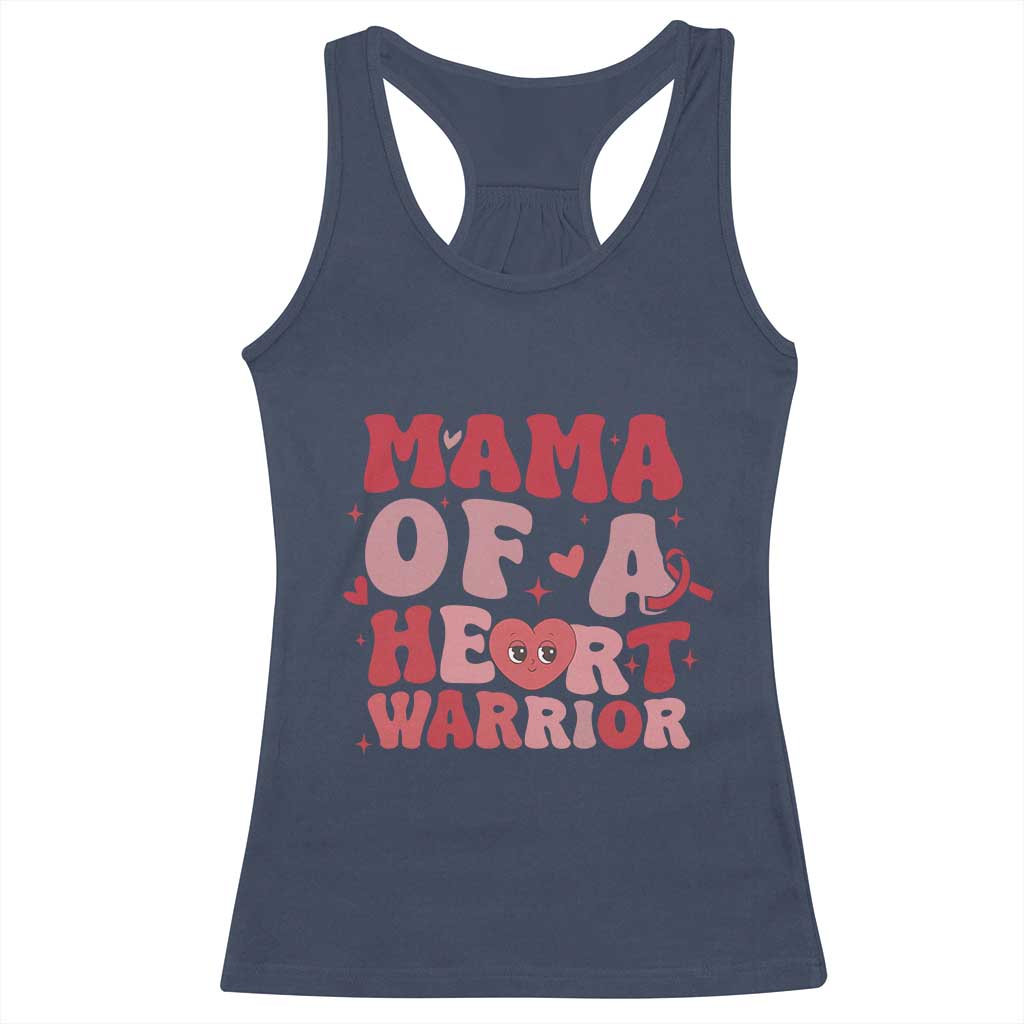 Mama Of A Heart Warrior Racerback Tank Top Congenital Heart Disease CHD Awareness