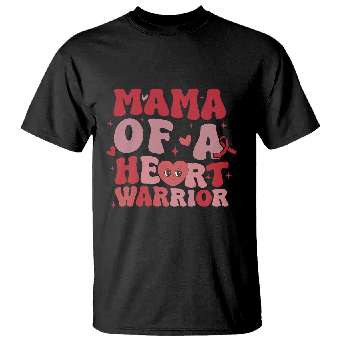 Mama Of A Heart Warrior T Shirt Congenital Heart Disease CHD Awareness