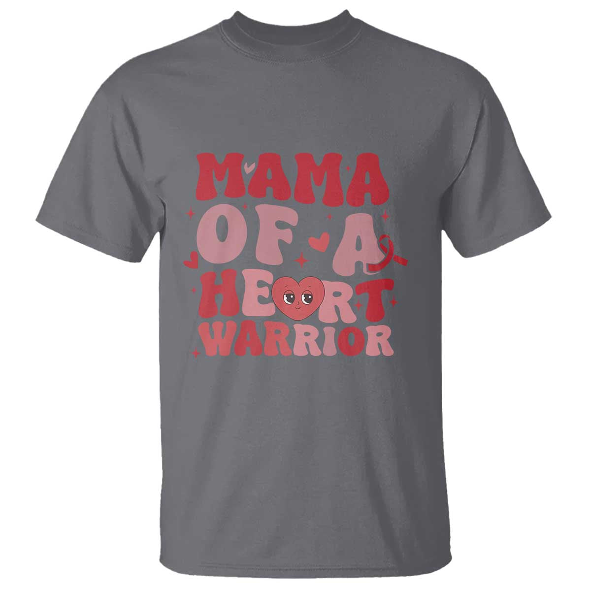 Mama Of A Heart Warrior T Shirt Congenital Heart Disease CHD Awareness