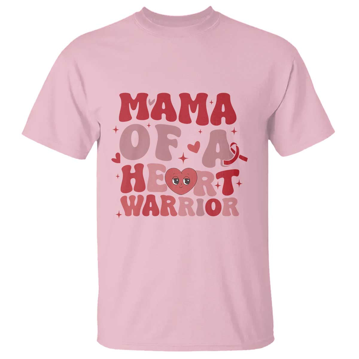 Mama Of A Heart Warrior T Shirt Congenital Heart Disease CHD Awareness