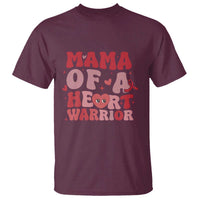 Mama Of A Heart Warrior T Shirt Congenital Heart Disease CHD Awareness