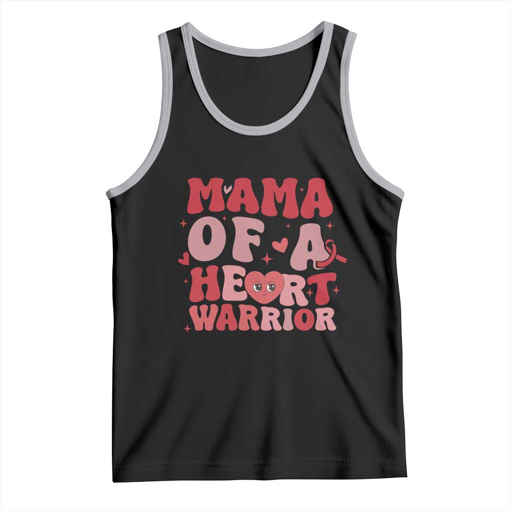 Mama Of A Heart Warrior Tank Top Congenital Heart Disease CHD Awareness