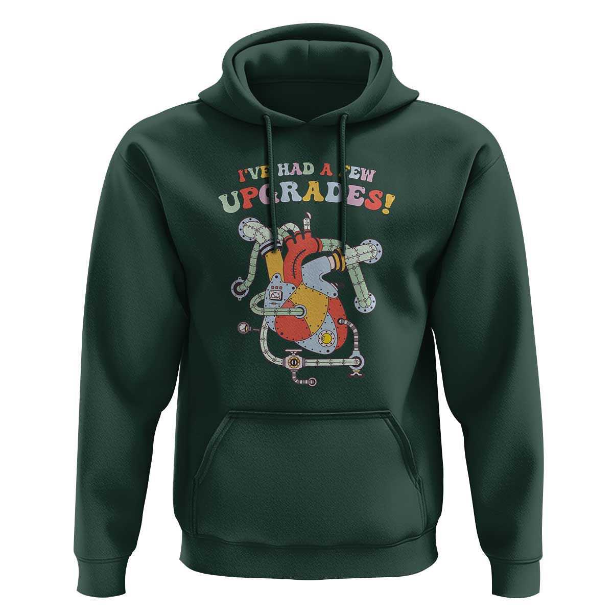 Congenital Heart Disease CHD Awareness Hoodie I've Had A Few Upgrades Mechanic Toy Heart