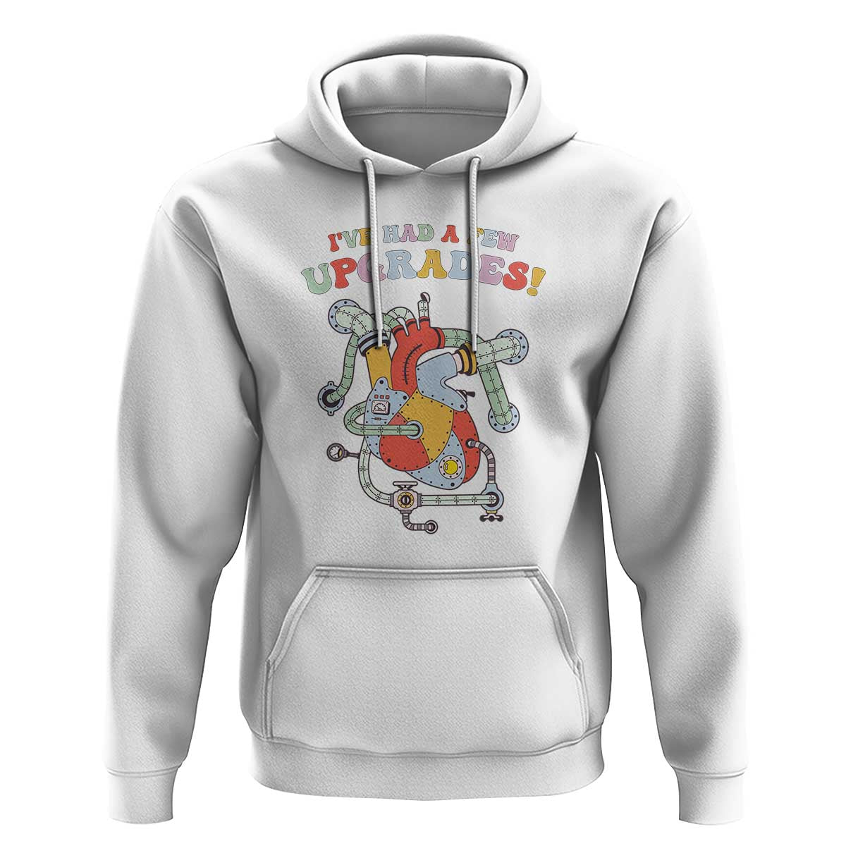 Congenital Heart Disease CHD Awareness Hoodie I've Had A Few Upgrades Mechanic Toy Heart