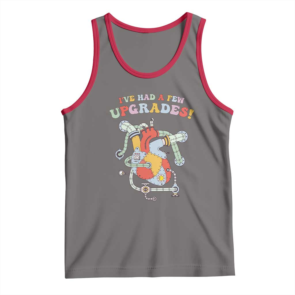 Congenital Heart Disease CHD Awareness Tank Top I've Had A Few Upgrades Mechanic Toy Heart