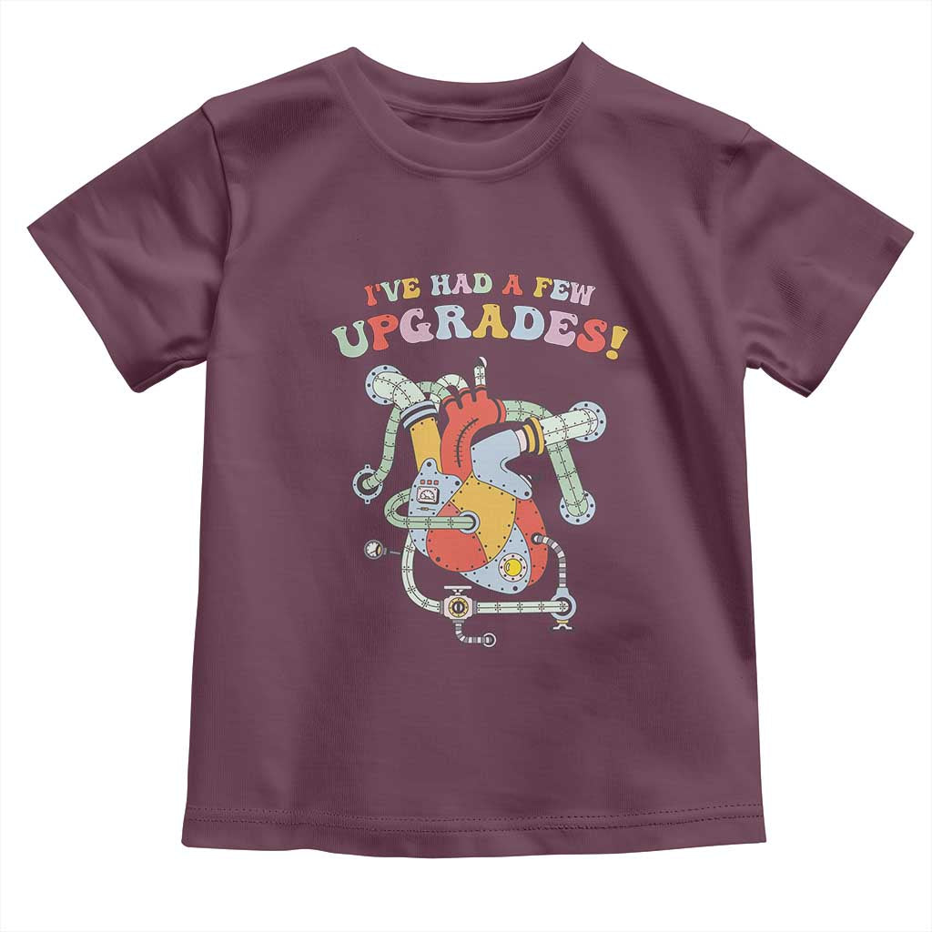 Congenital Heart Disease CHD Awareness Toddler T Shirt I've Had A Few Upgrades Mechanic Toy Heart