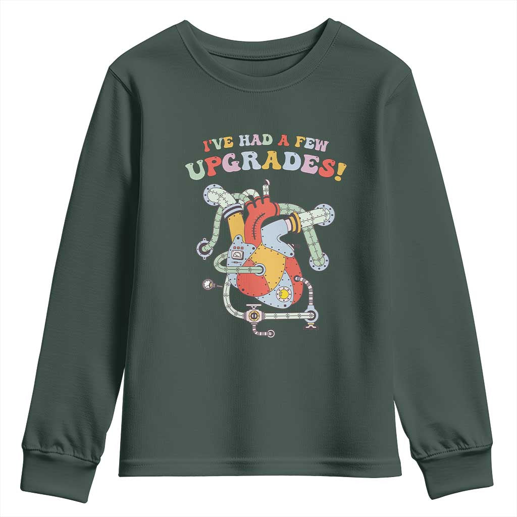 Congenital Heart Disease CHD Awareness Youth Sweatshirt I've Had A Few Upgrades Mechanic Toy Heart